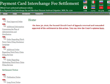 Tablet Screenshot of paymentcardsettlement.com